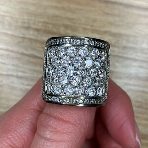 Rhodium-plated Sterling Silver CZ Ring 6.5